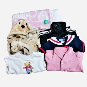Bundle's Of Joy Assorted 3-18 Months Baby Clothes With Wool Room Kids Blanket🍼